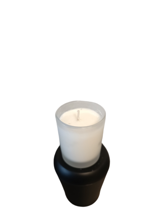 Bougie classique  parfumée en verre givrée*